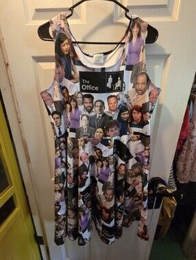 The Office Collage Tank Dress - Multicolor Print